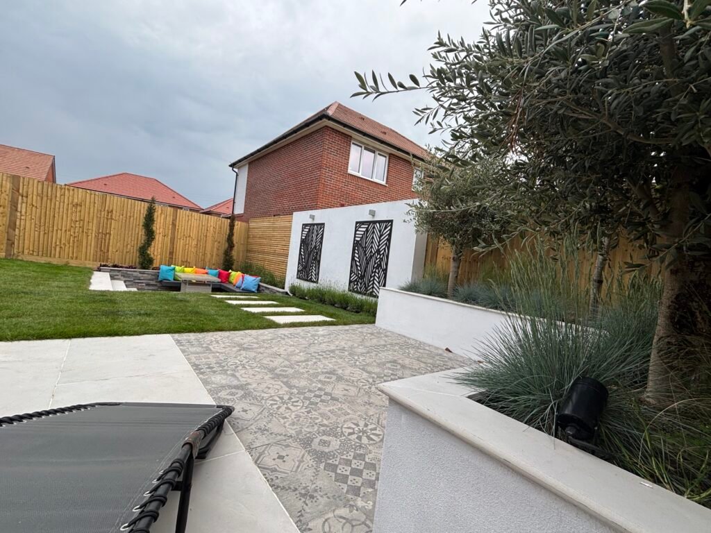 contemporary garden in West Sussex